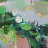 Abstract painting Timeless 5 (40x40cm)by mixed media artist Magdalena Morey