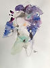 Abstract painting Blossom Keepers 6 (29x42cm)by mixed media artist Magdalena Morey
