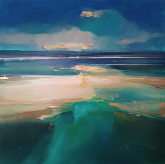 Abstract seascape painting by Magdalena Morey