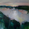Abstract painting Distant Horizons 5by mixed media artist Magdalena Morey