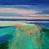 Abstract painting Tranquility 4 (70x70cm)by mixed media artist Magdalena Morey