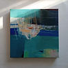 Abstract painting Marina 4 (40x40cm)by mixed media artist Magdalena Morey
