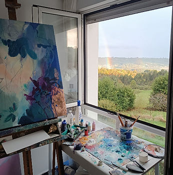 The view from Magdalena Morey's Art Studio