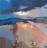 Abstract painting Light and Promise on the Horizon 3by mixed media artist Magdalena Morey