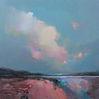 Abstract painting Reflections 1by mixed media artist Magdalena Morey