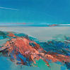 Abstract painting Endless Moments 2 (100x100cm)by mixed media artist Magdalena Morey