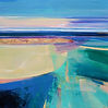 Abstract painting Revealed By The Tide 2 (100x100cm)by mixed media artist Magdalena Morey