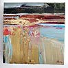 Abstract painting Sundae 3 (20x20cm)by mixed media artist Magdalena Morey