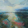 Abstract painting Whilst I was Walking 4by mixed media artist Magdalena Morey