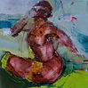 Abstract painting Picnic 2by mixed media artist Magdalena Morey