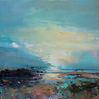 Abstract painting Sea Breeze 3by mixed media artist Magdalena Morey
