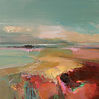 Abstract painting Soft Sandby mixed media artist Magdalena Morey