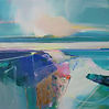 Abstract painting A Gentle Path 1 (40x40cm)by mixed media artist Magdalena Morey