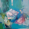 Abstract painting Spring Blooms 2by mixed media artist Magdalena Morey