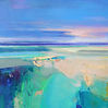 Abstract painting Life By The Sea 1 (80x80cm)by mixed media artist Magdalena Morey