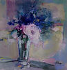 Abstract painting A Rose By Any Other Name 5by mixed media artist Magdalena Morey