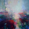 Abstract painting Dreams of a Thousand Islands 1by mixed media artist Magdalena Morey