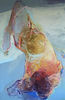 Abstract painting Weight of Light (65x100cm)by mixed media artist Magdalena Morey