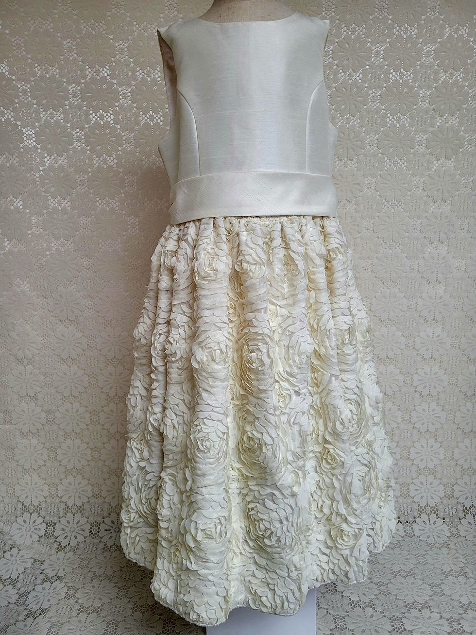Ivory Rose Flower Girl's Dress