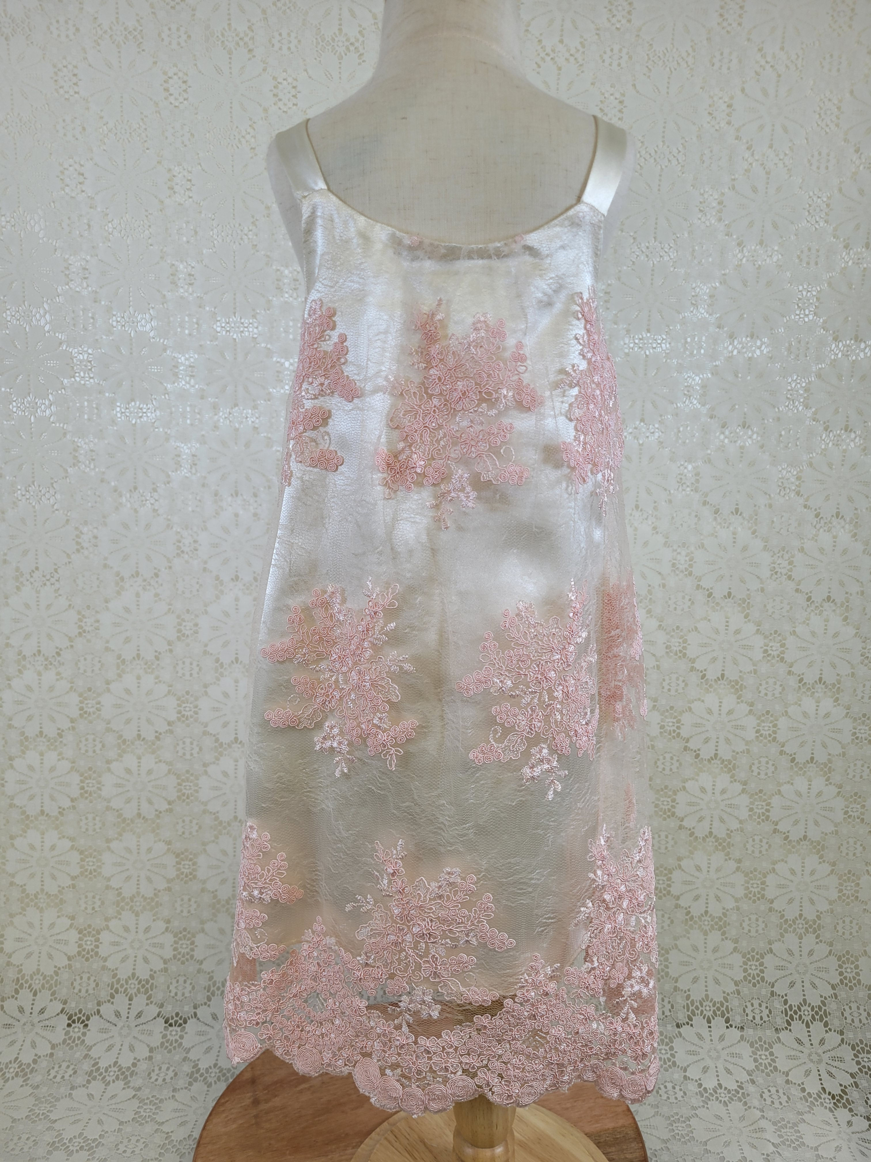 Ivory Lace Overlay Girl's Dress