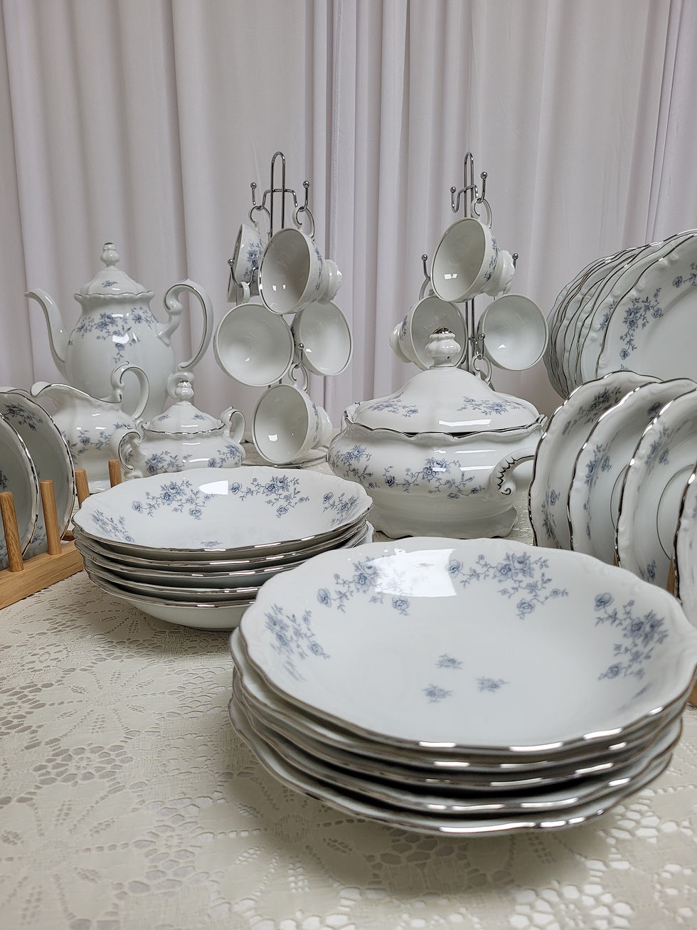 Thumbnail: Johann Haviland Bavaria Germany China "Blue Garland"