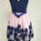 Thumbnail: Pink with Navy Flowers Girl's Dress