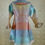 Thumbnail: Blueberi Gold Multi Color Pastel Girl's Coat Dress