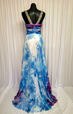 Studio Tulle Satin Beaded Prom Dress