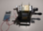 Selbst angefertigte Handwickelmaschine um Spulen zu Wickeln mit Zähler.