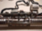 Gereinigte Slektionstastatur zu Wurlitzer 1800 . Neue Repro Knöpfe, Spielezähler Tastaturverriegelkungsmagnet.