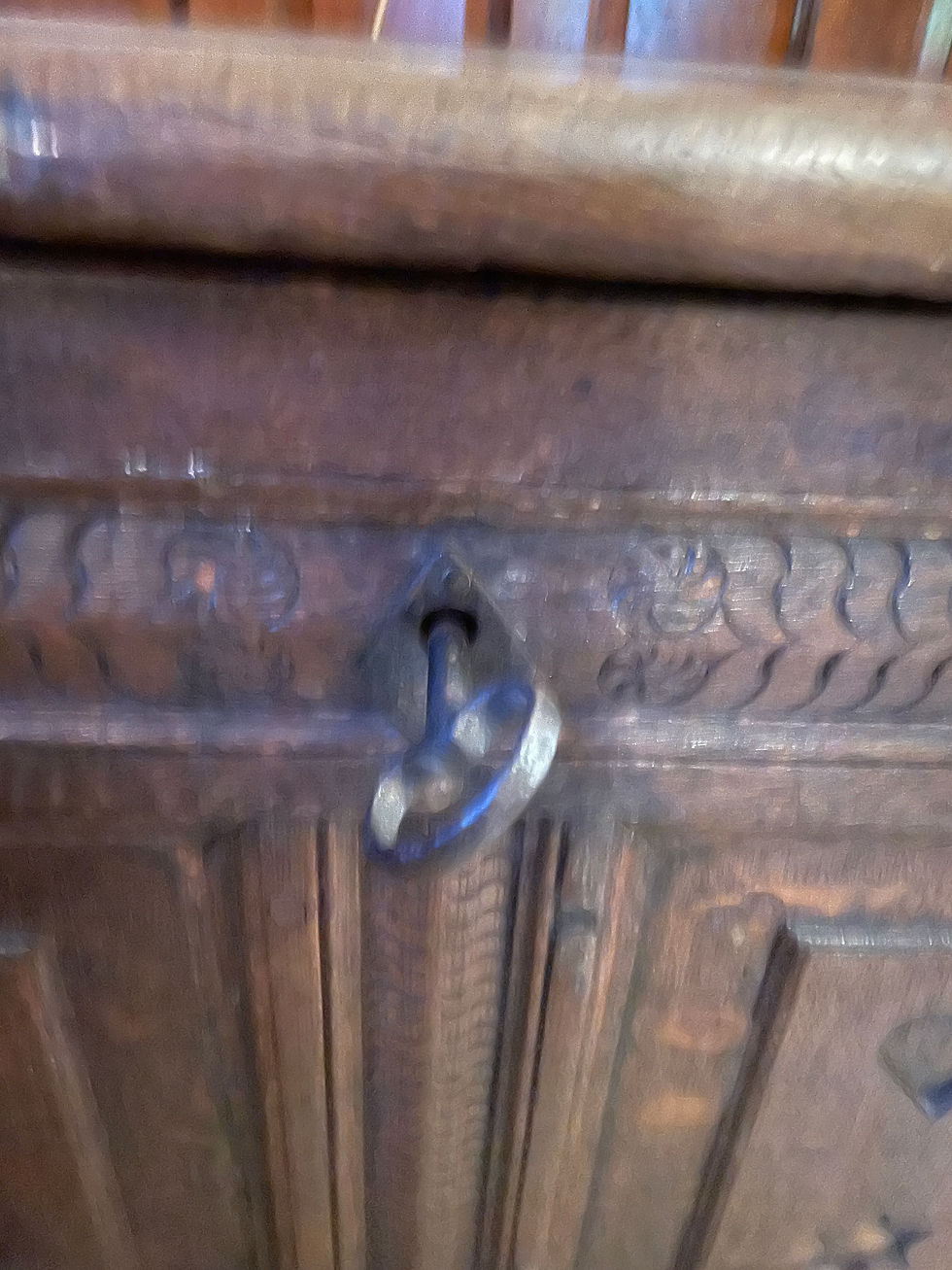 Thumbnail: Lot 36 - Antique 18th Century Carved Coffer or Blanket Chest