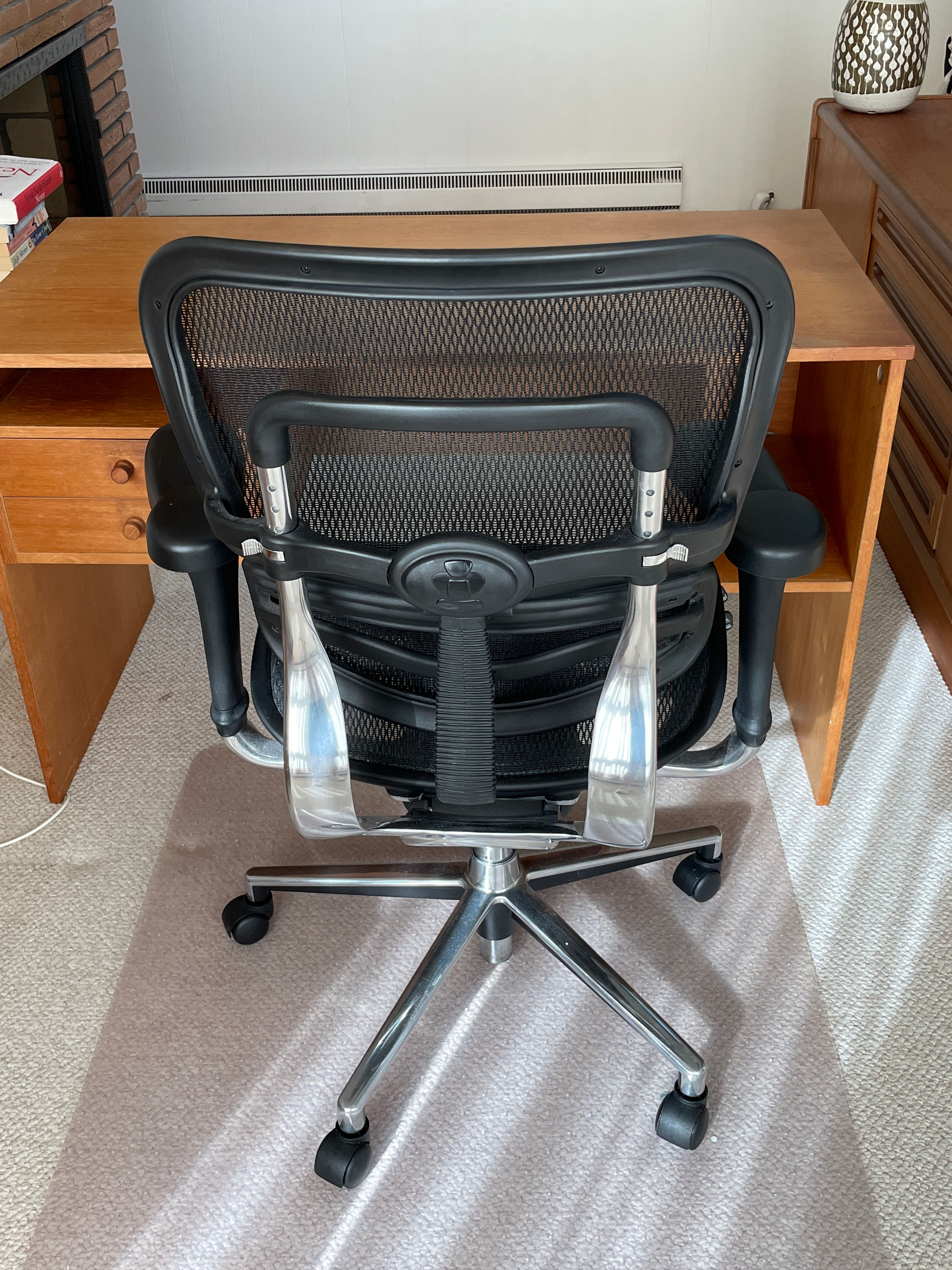 Lot 126 - Vintage Teak Desk and Office Chair