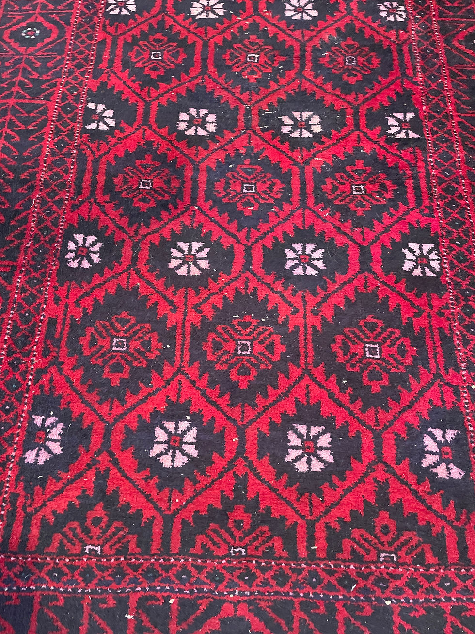 Thumbnail: Lot 2 - Balouch Tribal Persian Rug 3ft. 7" x 7ft (Red)
