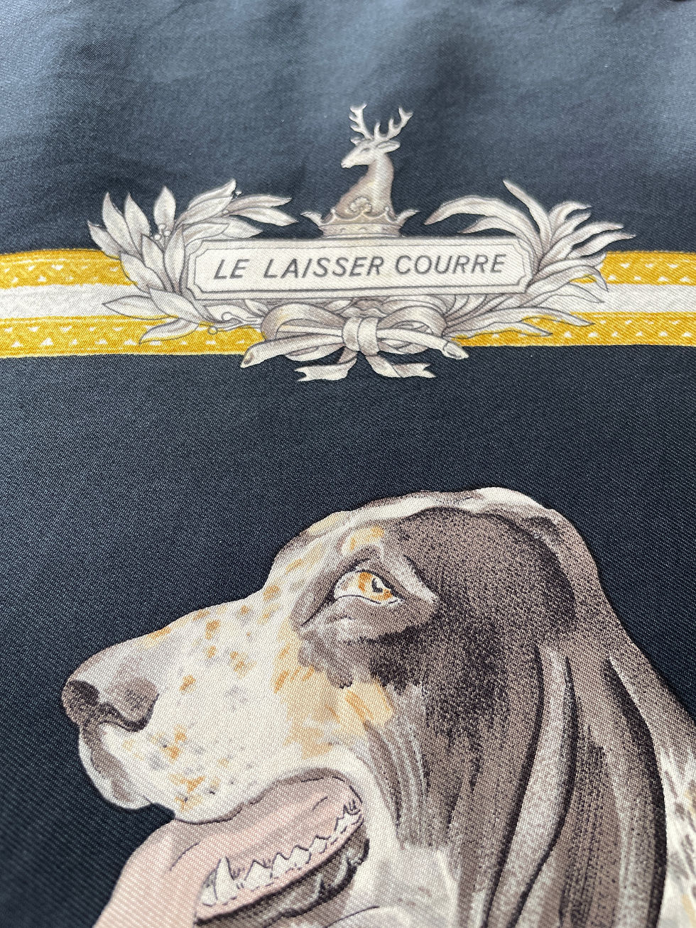 Thumbnail: Lot 410 - Vintage Hermes Silk Scarf Signed by Jean de Fougerolle