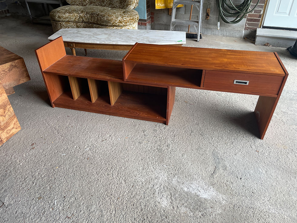 Thumbnail: Lot 87 - Expandable MCM Teak Veneer Media Console
