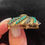 Thumbnail: Lot 400 - 18k Gold Pendant/Brooch (Diamond/Sapphire/Turquoise)