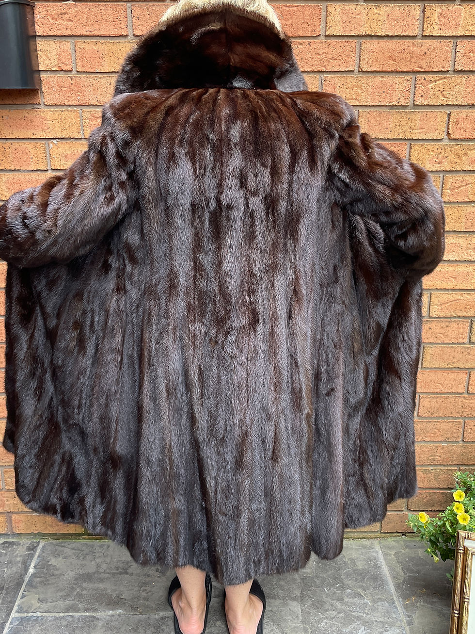 Thumbnail: Lot 65 - Vintage Full-Length Ranch Mink Coat