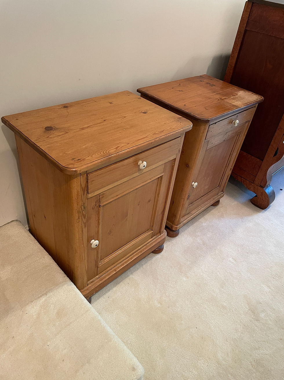 Thumbnail: Lot 24 - Pair of Vintage Pine Side/Night Tables