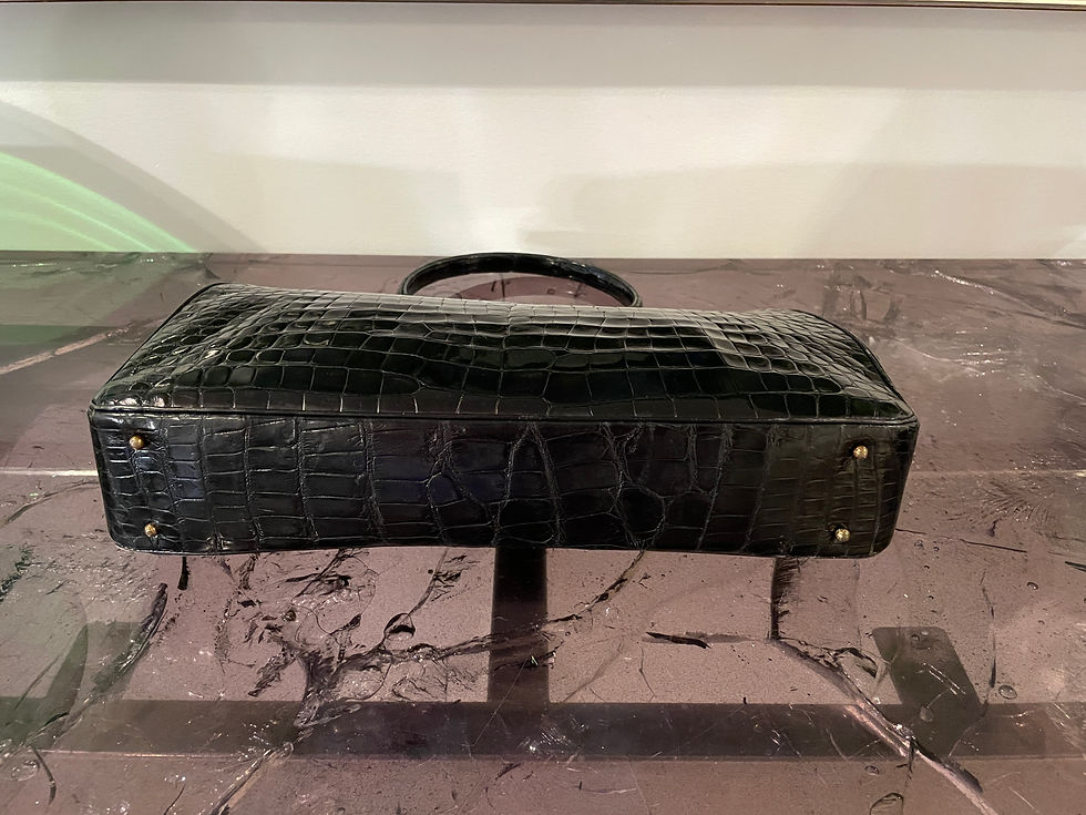 Thumbnail: Lot 402 - 1960's Authentic Crocodile Handbag