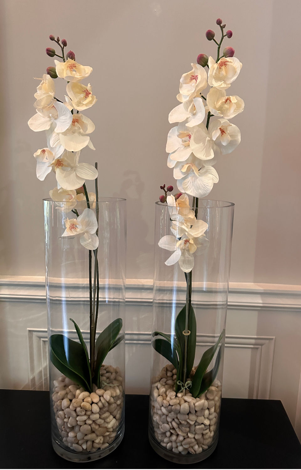 Lot 122 - Pair of Faux Orchids