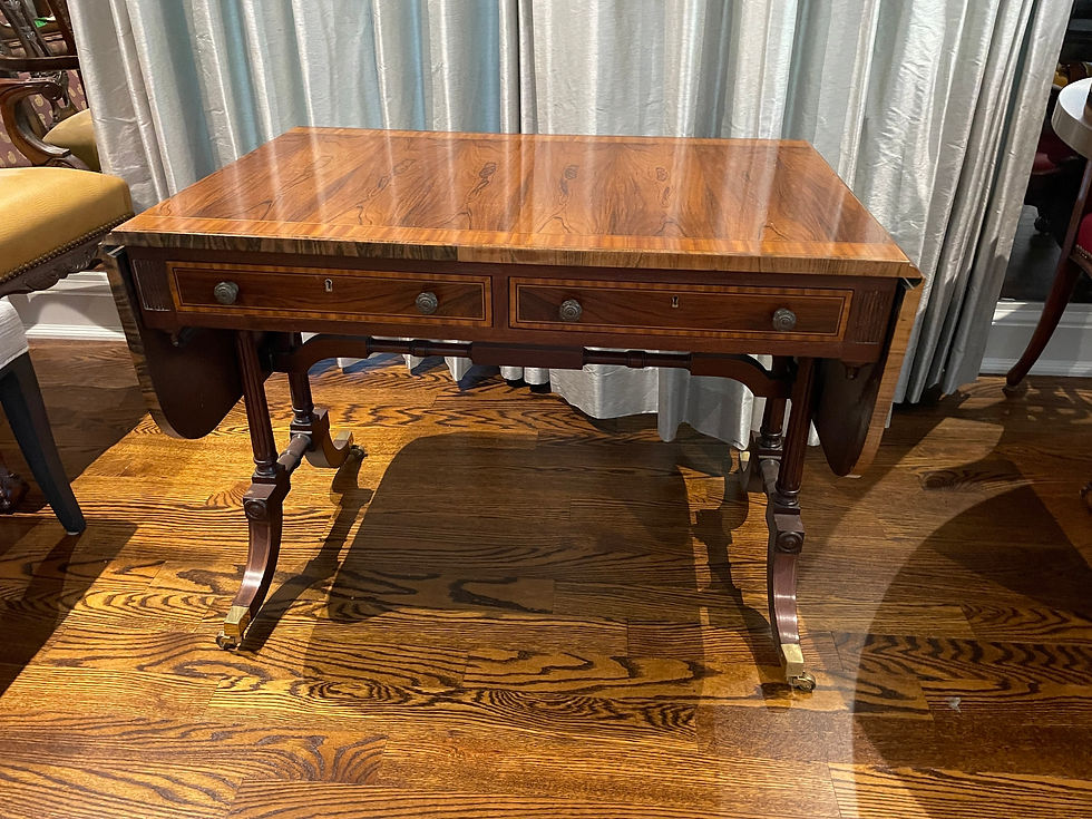 Thumbnail: Lot 43 - Mahogany Drop-Leaf Table