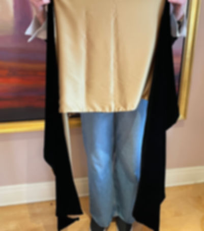 Lot 126 - Long Silk Velvet & Satin Long Shawl