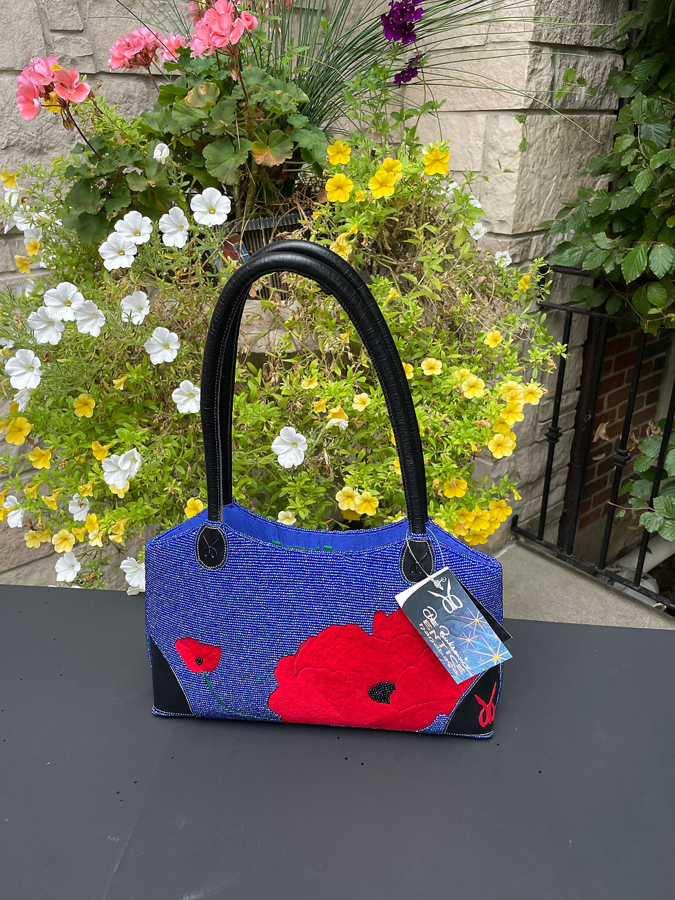 Thumbnail: Lot 21 - Dee Buksowicz 'Poppy of Provence' Handbag & Scarf