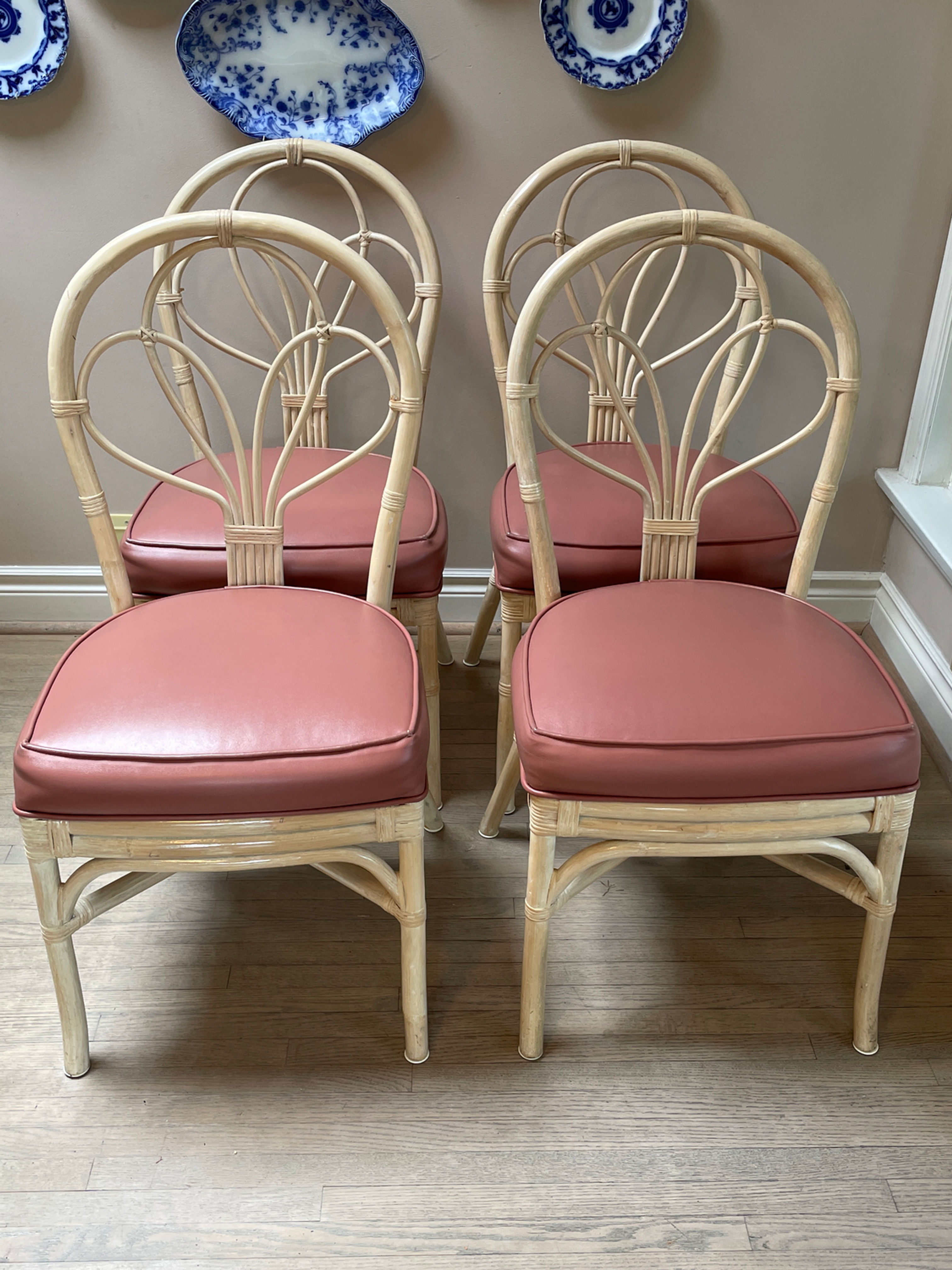 Lot 28 - Vintage Rattan Chairs X 4