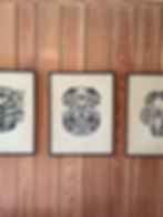 Thumbnail: Lot 35 - Vintage Triptych of Silkscreen Prints by Chief Henry Speck