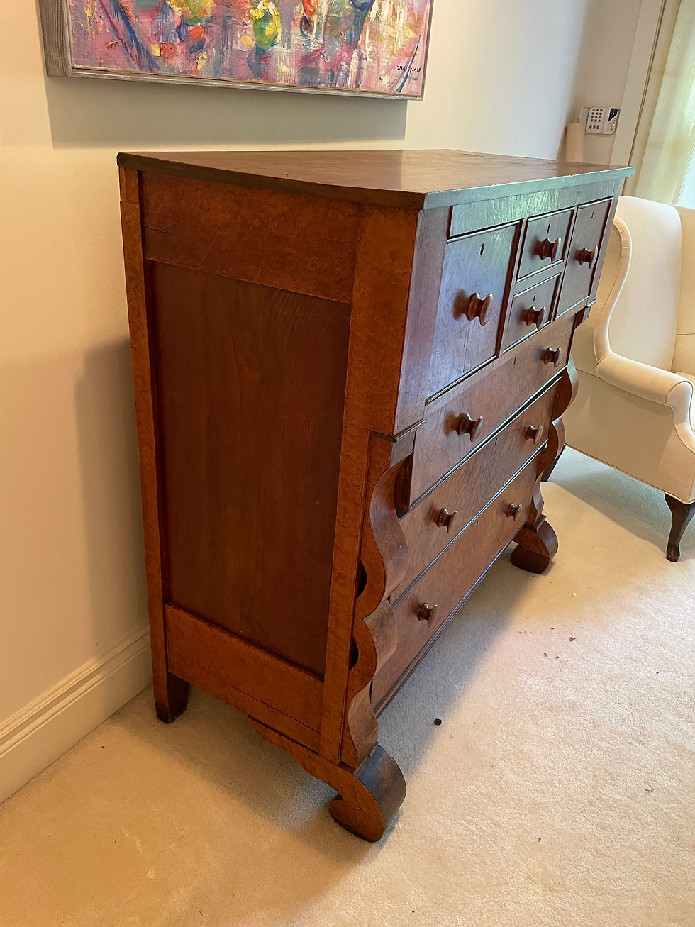 Thumbnail: Lot 23 - Antique Empire-Style Gentleman's Dresser