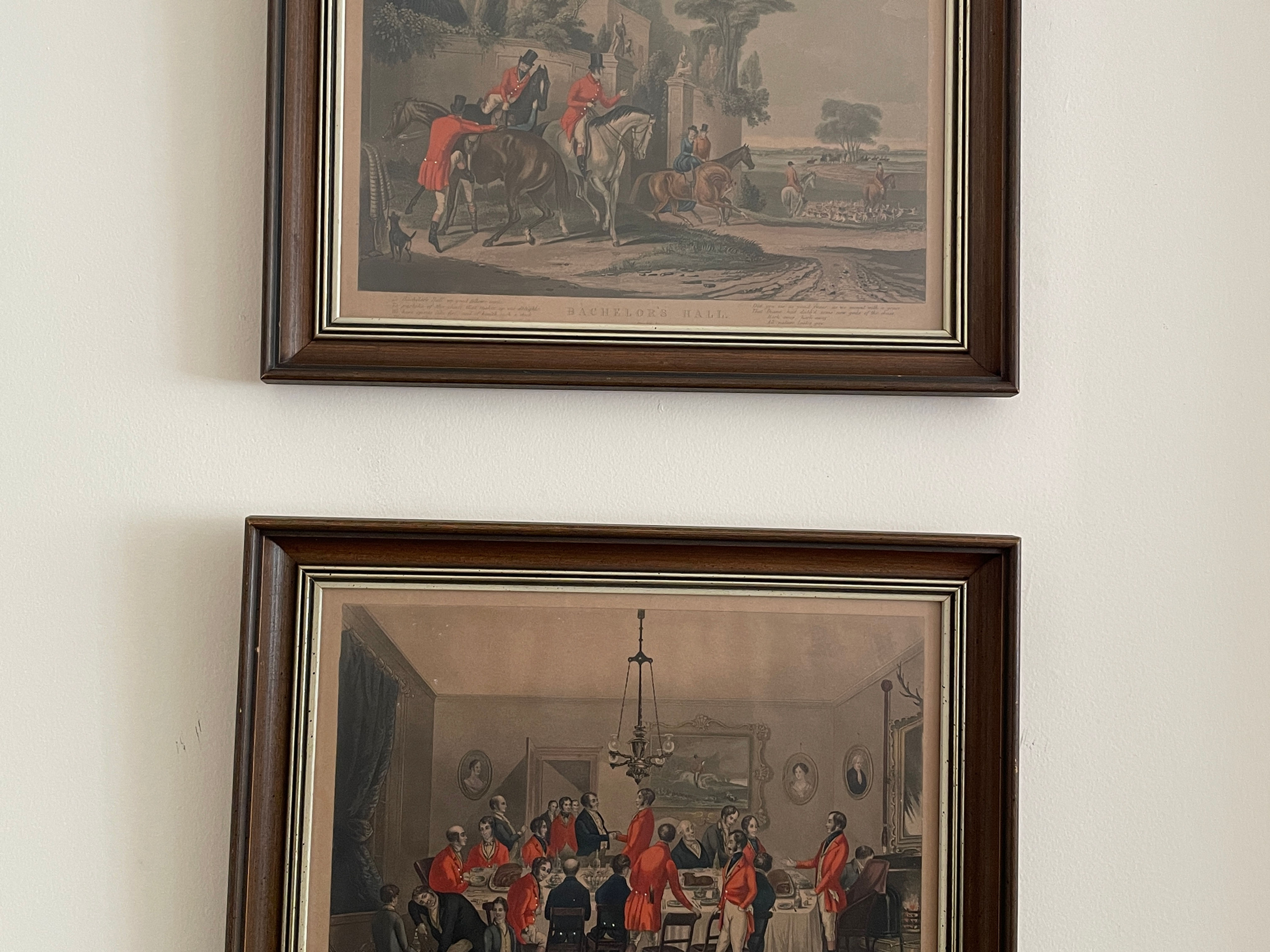 Lot 16 - Pair of Antique Hand-Coloured Prints - Bachelor's Hall