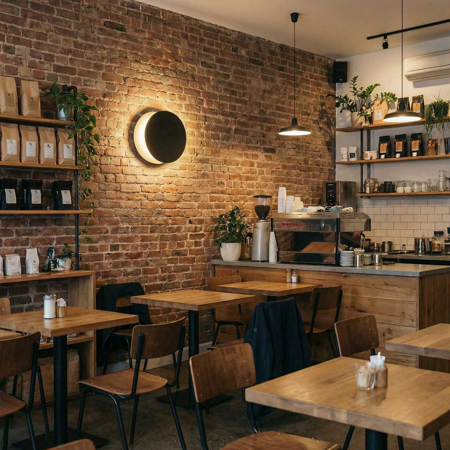 kafede modern görünümlü aplik