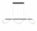Gentle Sarkıt Led Avize VXS00022 120 Cm, siyah gövdeli silikon difüzörlü modern lineer LED sarkıt avize
