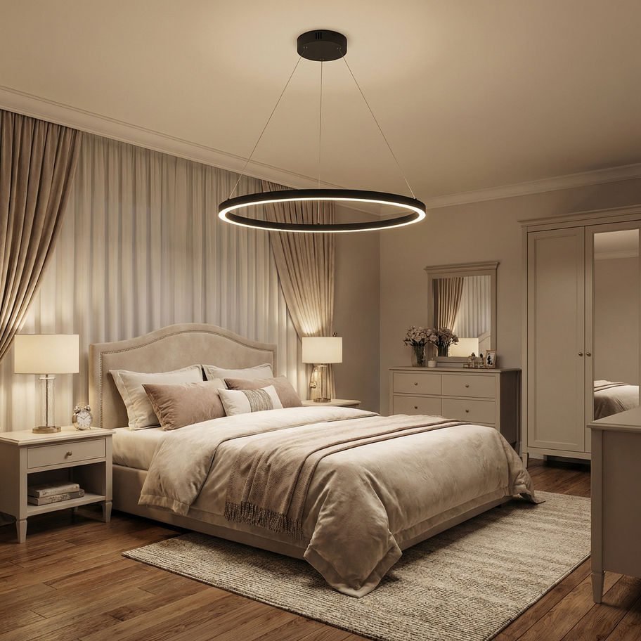 Slim Ring Deco Sarkıt Lamba yatak odasında